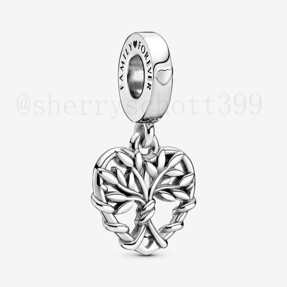 Pandora Heart Family Tree Dangle Charm - Picture 1 of 3